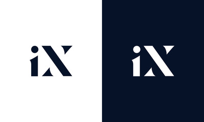 Abstract letter IX logo. This logo icon incorporate with abstract shape in the creative way.
