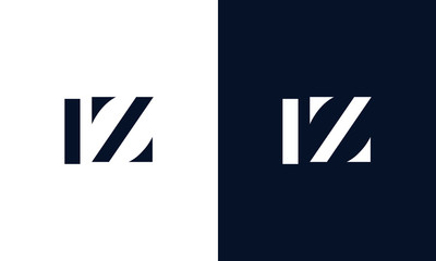 Abstract letter IZ logo. This logo icon incorporate with abstract shape in the creative way.