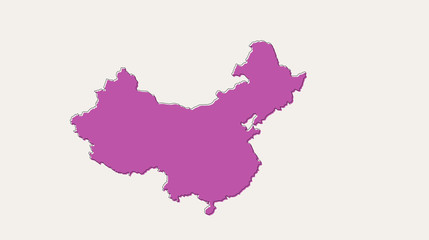 Abstract China map. Vector, eps 8 template.