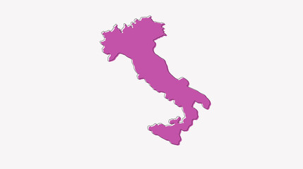 Abstract Italy map. Vector, eps 8 template.