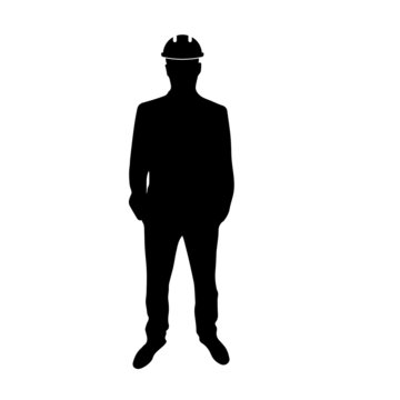 Man With Hard Hat. Engineer Icon