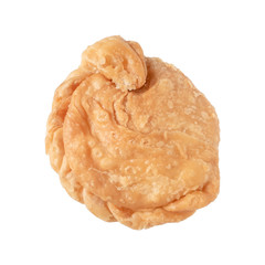 Curry stuffed of fried curry dumpling with meat or vegetable soy beans stuffing isolated white background