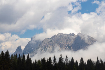 Mountain pass Sella di Rioda, Alps, Italy