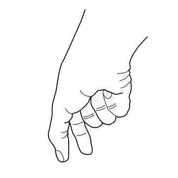 Hand [schwarz-weiß]