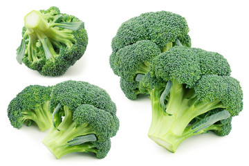 Broccoli isolated on white background. Collection