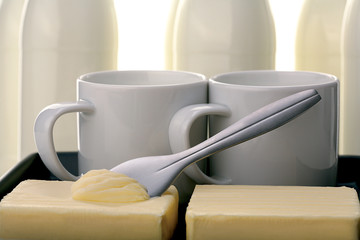 Milk and butter.