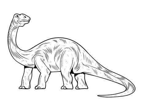 black and white dinosaur standing clip art preview