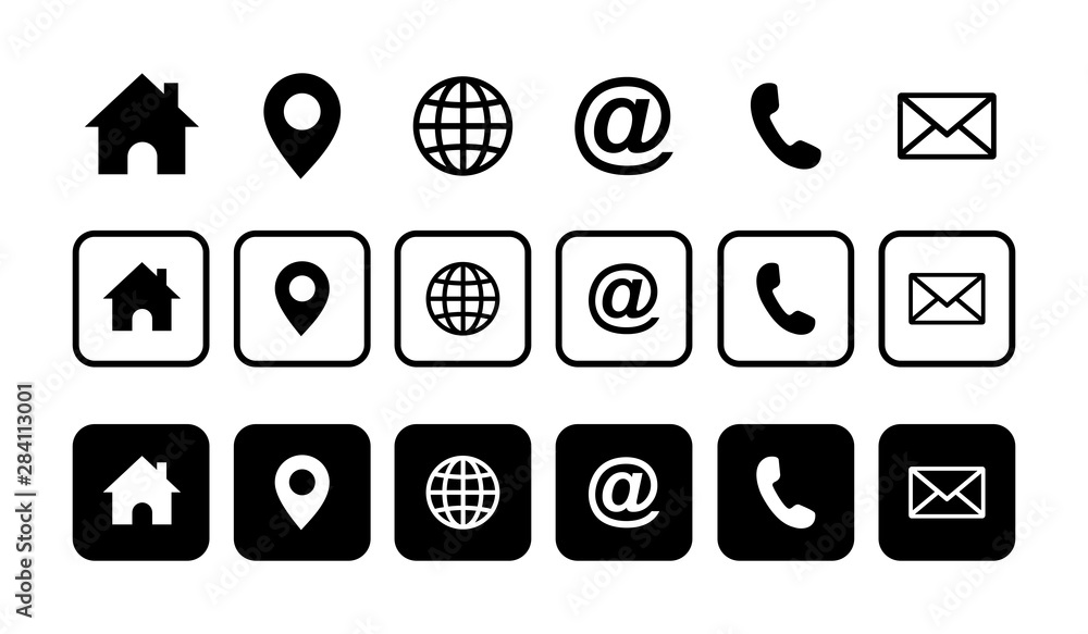 Poster web icon set. website set icon vector. for computer and mobile