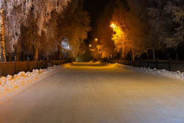 Nice light och cold winter evening