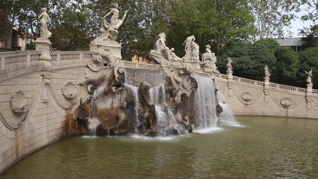 torino, fontana dei dodici mesi, italia, turin city, fountain of twelve months, italy
