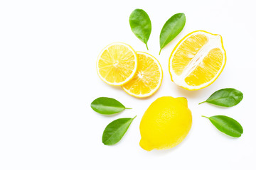 Lemon  isolated on white background.