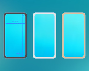 Mesh, cyan colored phone backgrounds kit.