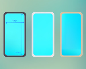 Mesh, cyan colored phone backgrounds kit.