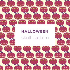 Seamless pattern with pumpkins. happy Halloween. Vector