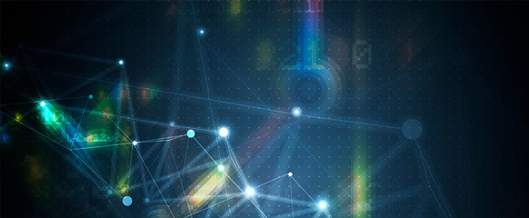 Technology data background, idea of global business solution