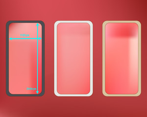 Mesh, coral colored phone backgrounds kit.