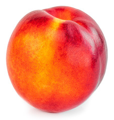 Nectarine fruit isolated on white background. Clipping Path