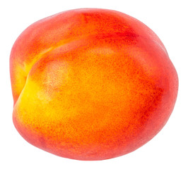 Nectarine fruit isolated on white background. Clipping Path