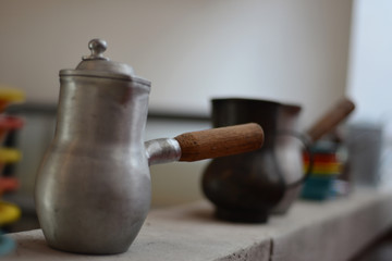 An old mixing pot, traditionally use in the Philippines for hot chocolate drink