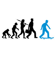 skateboard evolution brett skater born to skate fahren sport hobby spaß rollen unterwegs tricks stunts schnell cool design clipart