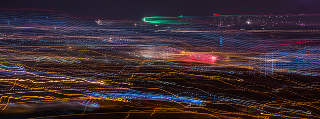 Firework on New Year's Eve over the city.