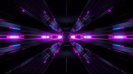 Fototapeta na wymiar dark space scifi tunnel background background 3d illustration