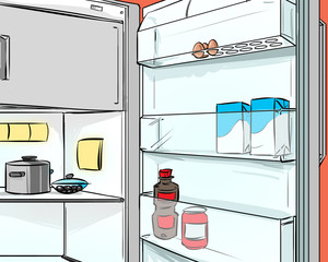 interior of refrigerator