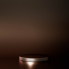 Beautiful, elegant background with a pedestal and a showcase. 3d illustration, 3d ..rendering.