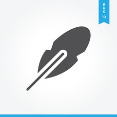 Feather vector icon, simple sign for web site and mobile app.
