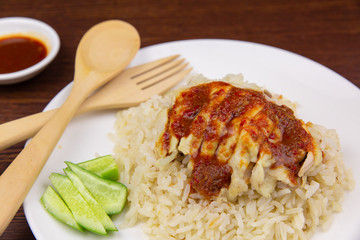 Thai gourmet steamed chicken with rice