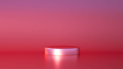 Beautiful, elegant background with a pedestal and a showcase. 3d illustration, 3d ..rendering.