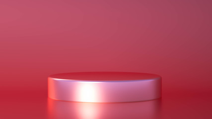 Beautiful, elegant background with a pedestal and a showcase. 3d illustration, 3d ..rendering.