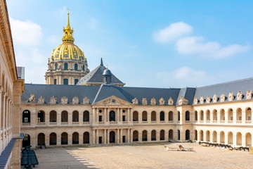 Les Invalides (National Residence of the Invalids) courtyard, Paris, France 