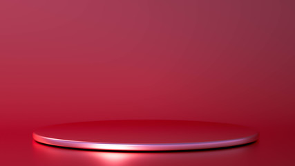 Beautiful, elegant background with a pedestal and a showcase. 3d illustration, 3d ..rendering.