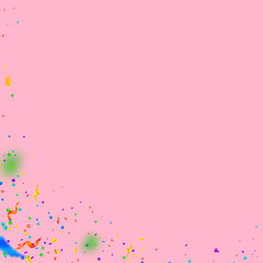 Streamers and confetti. Colorful tinsel and foil r