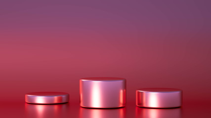 Beautiful, elegant background with a pedestal and a showcase. 3d illustration, 3d ..rendering.