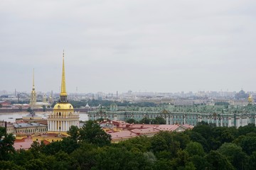 Naklejka premium Panoramablick von oben über St. Petersburg