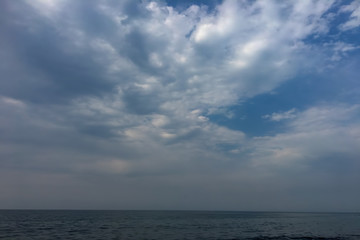 Peaceful blue sky and white clouds