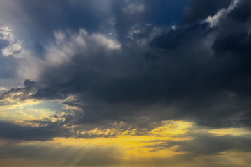 Peaceful blue sky and white clouds