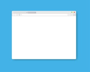 Simple browser window, flat vector illustration concept