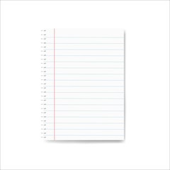 Notepad icon with shadow. Flat style, Vector