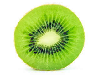 Fototapeta na wymiar slice kiwi fruit on white background