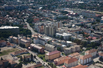 ROMANIA Bistrita view from the plane,august 2019,