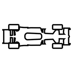 Formula 1 line icon, logo isolated on white background
