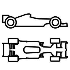 Formula 1 line icon, logo isolated on white background