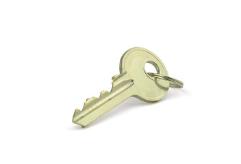 silver key with ring in finance concept
