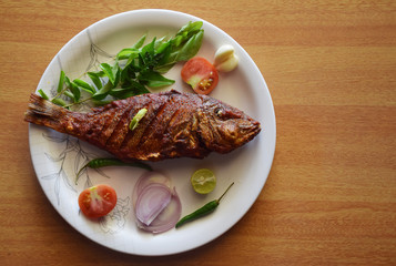 Fish on white Plate