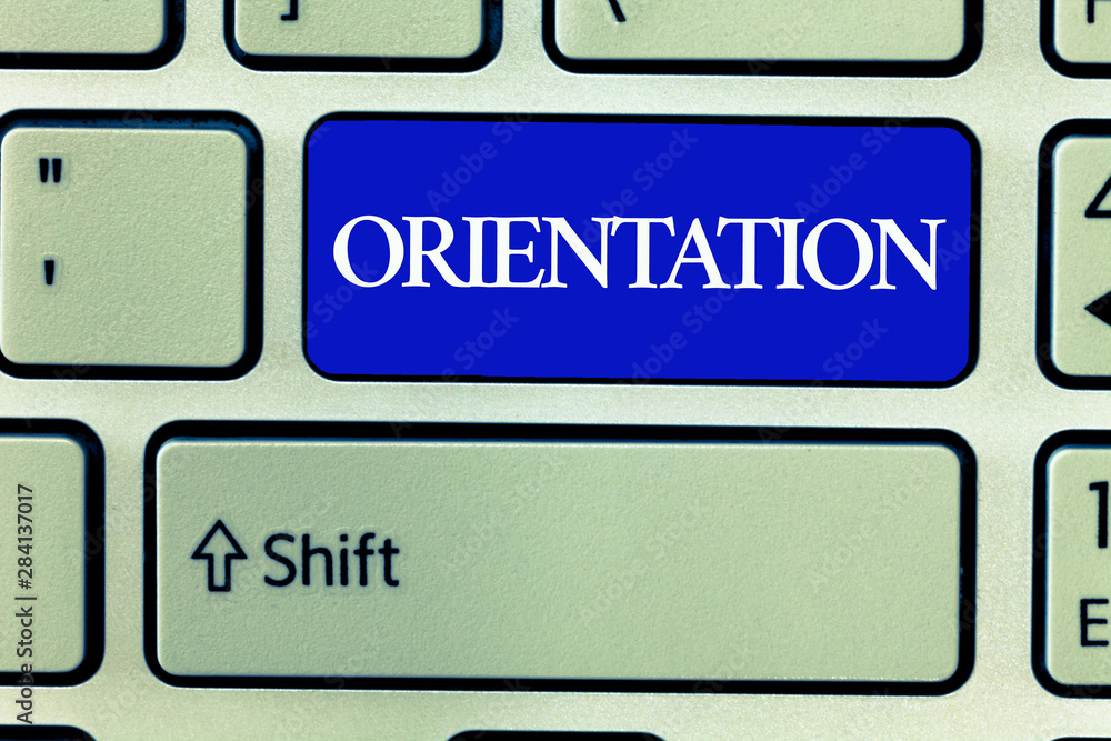 Poster text sign showing orientation. conceptual photo particular things that a demonstrating prefers proce