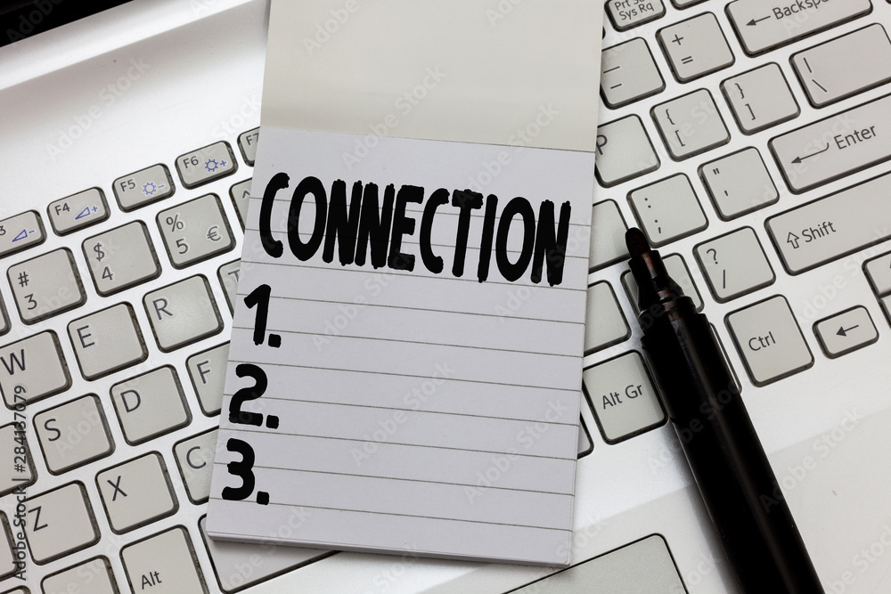 Poster text sign showing connection. conceptual photo relation association causal logical relation sequence