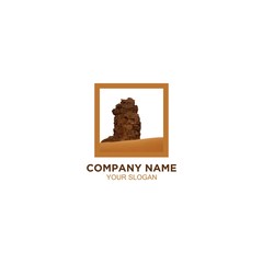 Rock Stone Logo Design Vector